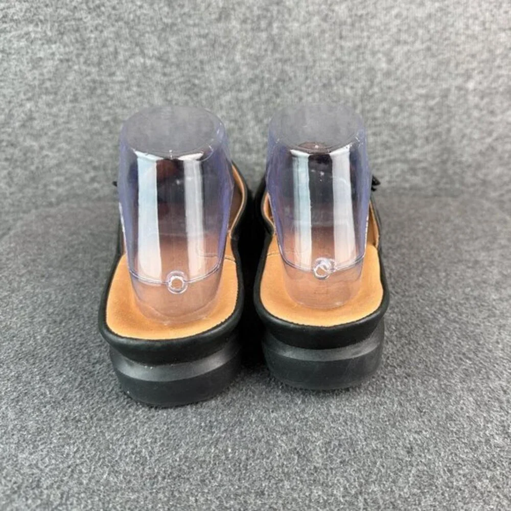 L’Amour Des Pieds Vester Black Leather Slide‎ Sandals Women’s 8M